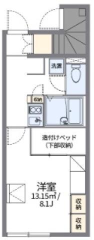 レオパレスマルベリー金磯(1K/1階)の間取り写真