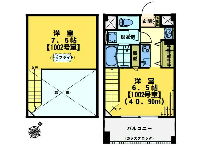 東中野エイトワンマンション 10階階 間取り