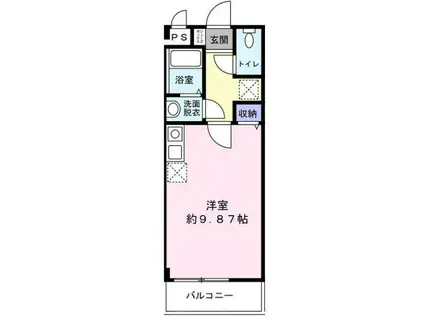 バードピア金田東(ワンルーム/3階)の間取り写真