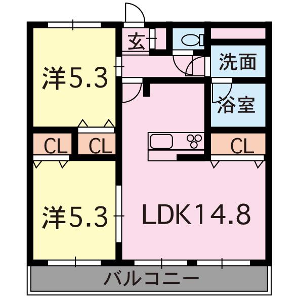アーバニスト本山(2LDK/10階)の間取り写真