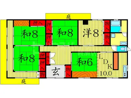 LA VIE EN ROSE(5LDK/1階)の間取り写真