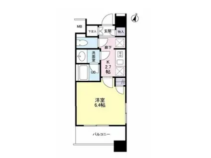 タワービューレジデンス吾妻橋(1K/3階)の間取り写真