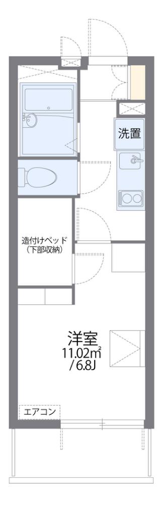 レオパレス千林(1K/1階)の間取り写真