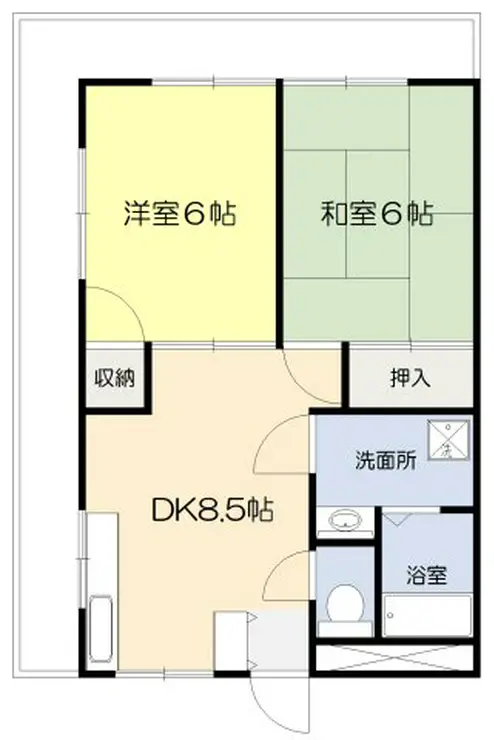 山根マンション 1階階 間取り
