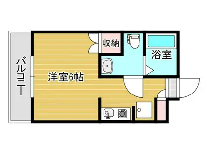 シャインブライト北方(1K/3階)の間取り写真