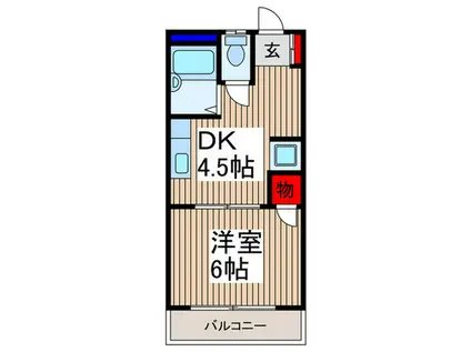 サンコーアパート(1DK/3階)の間取り写真