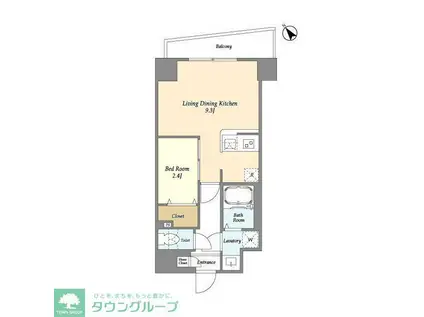 アルファコート曳舟(1LDK/3階)の間取り写真