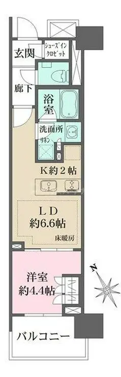 ザ・パークハウス赤羽フロント 7階階 間取り