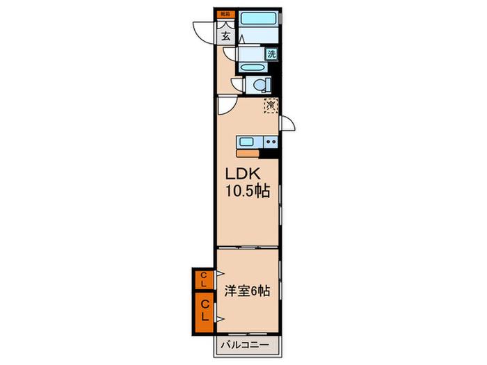 セジュール武蔵新城(1LDK/1階)の間取り写真