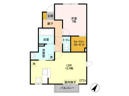 シエスタII(1LDK/1階)の間取り写真