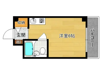 NEXTA桂(1K/2階)の間取り写真