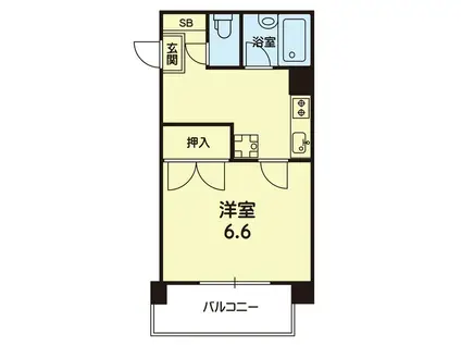 マーカス本荘(1K/5階)の間取り写真