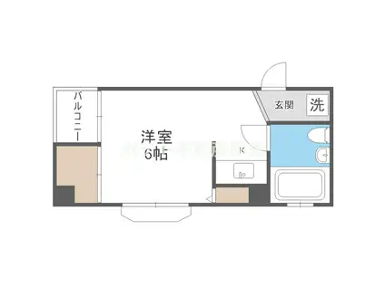 シティヒル(ワンルーム/1階)の間取り写真