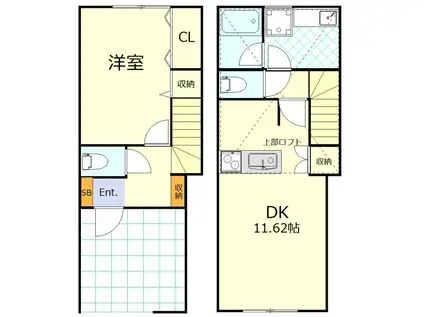 ルミネンス保土ヶ谷(1LDK/1階)の間取り写真