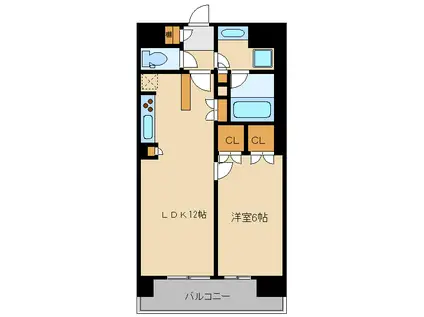 BLESS宮崎台(1LDK/10階)の間取り写真