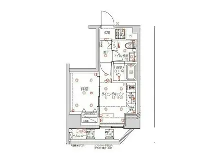 QUALITAS浅草橋(1DK/5階)の間取り写真