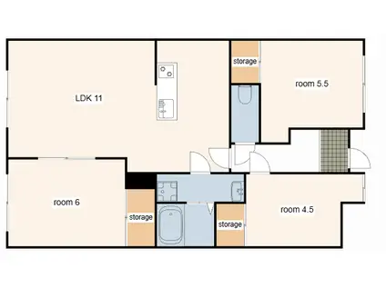 シティガーデン広畑(3LDK/2階)の間取り写真