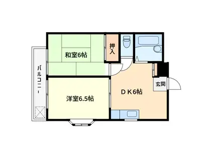 カーサビオレット(2DK/3階)の間取り写真