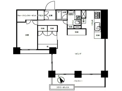 チサンマンション原宿(1SLDK/3階)の間取り写真