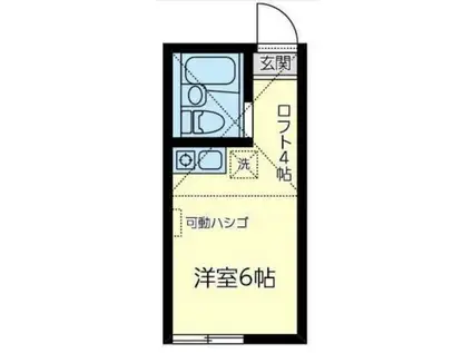 ユナイト大倉山デヴィトリー(ワンルーム/1階)の間取り写真