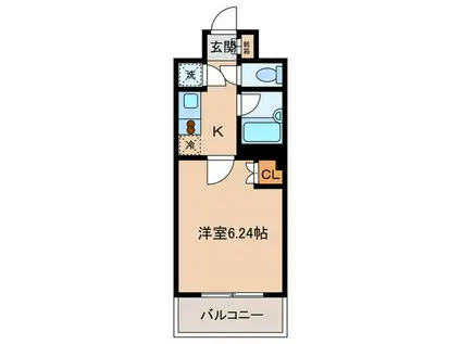 ビバリーホームズ吉祥寺(1K/2階)の間取り写真