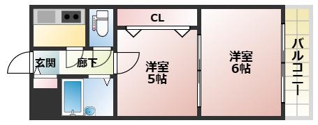 KSグランツ(1DK/3階)の間取り写真