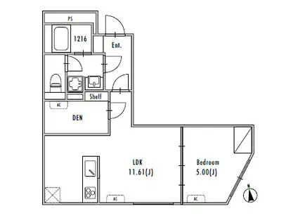 GRAN PASEO大森III(1SLDK/1階)の間取り写真