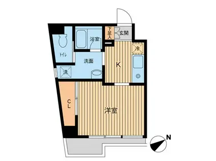 エポック45(1K/3階)の間取り写真