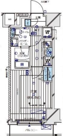 メインステージ北千住V(1K/6階)の間取り写真
