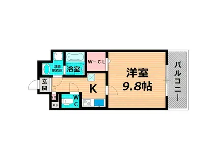 グランシャリオ関目(1K/3階)の間取り写真