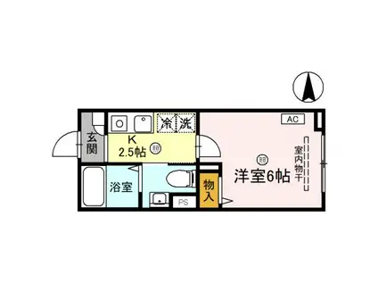 海とYACHT(1K/1階)の間取り写真