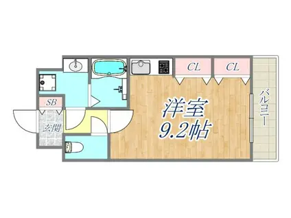 プレシャス小林(ワンルーム/3階)の間取り写真