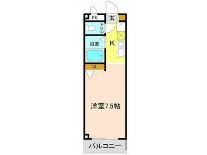 プラチナコート56番館(1K/4階)の間取り写真