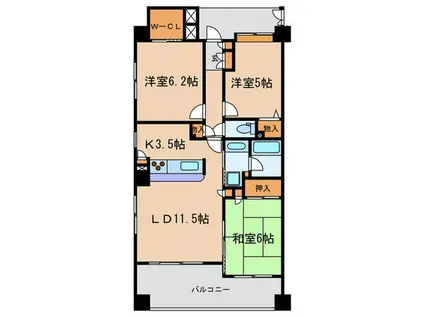 サクセス西高島平(3LDK/2階)の間取り写真
