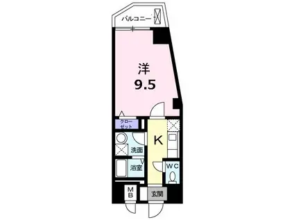エルシェ 横濱(1K/6階)の間取り写真