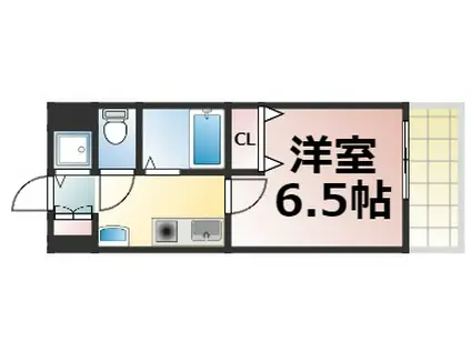 サンアーク深江橋(1K/6階)の間取り写真