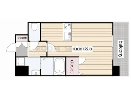 プレサンス名古屋城前ラバンカ(1K/2階)の間取り写真