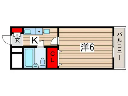 サンカント・千葉(1K/2階)の間取り写真