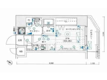 LE-LION大塚(ワンルーム/5階)の間取り写真