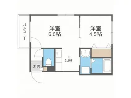 ル・ファール琴似(1LDK/3階)の間取り写真