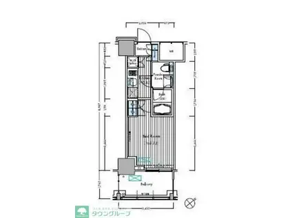 ヒューリック荏原(1K/5階)の間取り写真