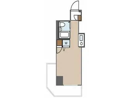 ネオマイム鶴見フルレゾン(ワンルーム/9階)の間取り写真