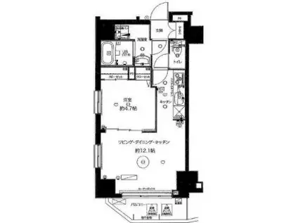 RISING PLACE浅草四番館(1LDK/2階)の間取り写真