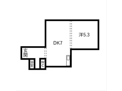 琴似ドムール(1LDK/2階)の間取り写真