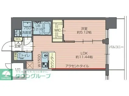 プレジオ川口ASIAN(1LDK/2階)の間取り写真