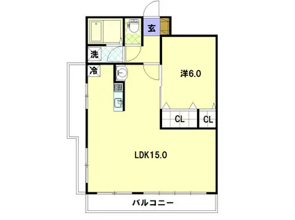 ルミネM&L(1LDK/2階)の間取り写真