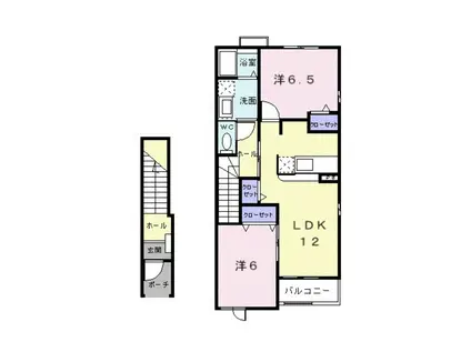 ベル・ウィステリアIII(2LDK/2階)の間取り写真