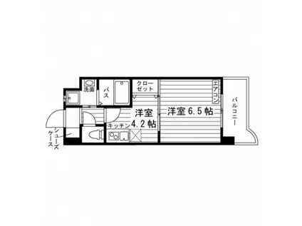 ラヴィール平針(1K/3階)の間取り写真