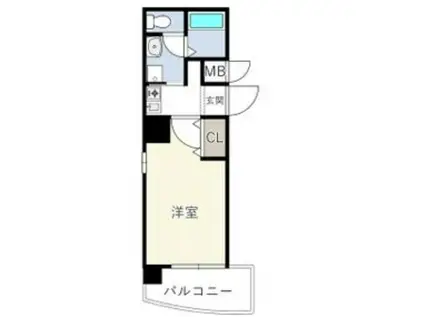 INOVE千種(1K/4階)の間取り写真