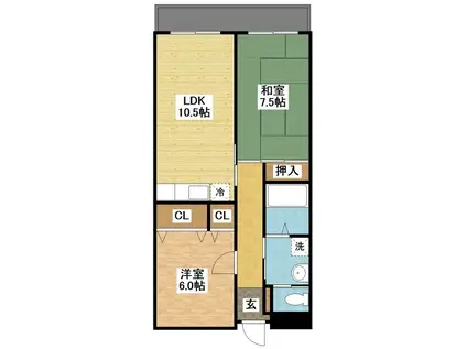 ANNEX-31VI(2LDK/6階)の間取り写真